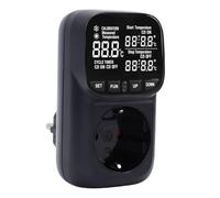 Walfront Termostato 16A Controlador de Temperatura Digital Enchufe de Salida con Pantalla VA -40~120 ℃ Control de Enfriamiento de Calefacción para Invernadero de Incubadora (Enchufe de la UE)