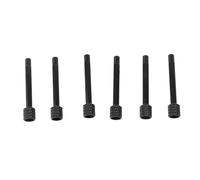 Walfront Tornillo de Bloqueo de Cuerdas de Guitarra, Bloqueo de Abrazadera de Sillín de Puente de Trémolo de Latón, 6 Piezas de Repuesto Negras de 1,5 Pulgadas para Reparación y Mantenimiento de