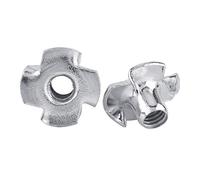 Walfront Tuerca en T de 4 Garras de Madera de Cuatro Puntas Herramienta de Reparación de Sujetadores de Tuercas en T Acero Galvanizado para Muebles de Carpintería (30pcs M8)