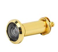 Walfront Visor de Puerta Gran Angular de 220 Grados con Cubierta de Privacidad, Aleación de Zinc, 2 Piezas para Puertas de 35-60 Mm de Grosor, Ideal para la Seguridad del Hogar (Oro 14 simple,