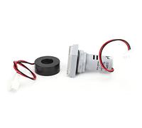 Walfront Voltímetro Amperímetro 2 en 1 ABS Medidor de Voltaje de Corriente Digital AC60 A 500 V 0 A 100 A Pantalla Doble Indicador de Panel de 20 Mm para Instalación y Mantenimiento de Equipos (WHITE)