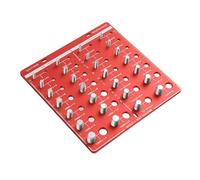 WALFRONT WALFRONT Comprobador de Roscas de 28, Regla Identificadora de Tamaño de Tuerca de Acero Inoxidable, Herramienta Manual para Medir Tornillos, Comprobador de Roscas Métrico y en Pulgadas