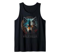 Walhalla - Máscara de Lobo Odin Runas, brújula nórdica, Vikingo Camiseta sin Mangas