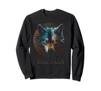 Walhalla - Máscara de Lobo Odin Runas, brújula nórdica, Vikingo Sudadera