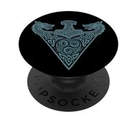 Walhalla Wolf Odins Hammer Thor Triquetra Símbolo Vikingo PopSockets PopGrip Adhesivo