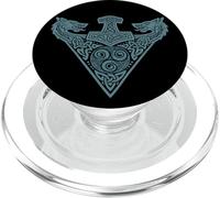 Walhalla Wolf Odins Hammer Thor Triquetra Símbolo Vikingo PopSockets PopGrip para MagSafe