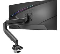 WALI Brazo de resorte de gas para monitor individual para pantalla ultraancha de hasta 35 pulgadas y 15 kg, soporte de monitor resistente, soporte de escritorio totalmente ajustable, VESA 75 y 100 mm,