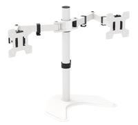 WALI Dual Monitor Stand Free Standing Desk Mount for 2 Monitors up to 27 inch 22 lbs. Weight Capacity per Arm Fully Adjustable with Max M