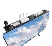WALI Estante superior de TV, estante ajustable para monitor con 2 cajas de almacenamiento, soporte flotante para TV soporta hasta 5 libras para altavoz, cajas multimedia, consola de juegos, 34.8 x 4.3