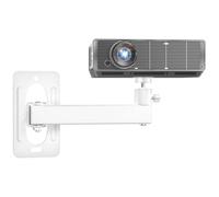 WALI Mini soporte de pared para proyector de pared, para tornillos M4 M6 de 1/4 pulgadas, soporte para colgar proyector totalmente ajustable, soporte de montaje en techo soporta hasta 22 libras