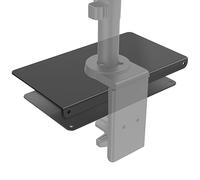 WALI Placa de refuerzo para montaje de monitor para mesas delgadas, de vidrio y otras frágiles, con la mayoría de soportes de monitor con arandela C abrazadera de instalación (CGRP-B), color negro