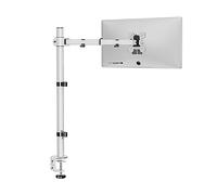 WALI Soporte de escritorio alto para monitor, soporte de brazo de monitor individual extra alto para pantalla de computadora de hasta 32 pulgadas, 22 libras (M001XL-W), color blanco
