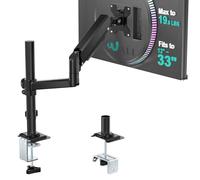WALI Soporte de Monitor Escritorio para Pantalla 13-32 Pulgadas, Soporte de Monitor, Abrazadera Escritorio Soporte, VESA 75/100 mm, hasta 8 kg (GSDM001)