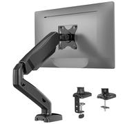 WALI Soporte de Monitor Escritorio para Pantallas de 17 a 32 Pulgadas, Abrazadera Escritorio Soporte, Ajuste de Altura con Inclinaci贸n, Giratorio, Rotar, VESA 75/100 mm, hasta 9 kg (GSMP001)
