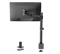WALI Soporte de Monitor Escritorio para Pantallas hasta 27 Pulgadas, VESA 75 y 100 mm, Brazo para Monitor Ajuste de Altura con Inclinacin, Giratorio, Rotar, Negro