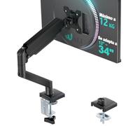 WALI Soporte de Monitor Individual para Pantallas de 13 a 34 Pulgadas, Brazo Ajustable para monitores Individuales, Pantalla Regular de hasta 32 Pulgadas, 26.5 Libras, Soporte para Monitor de