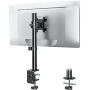 WALI Soporte de Monitor para Pantallas hasta 27 Pulgadas, Soporte de Pantalla Altura Ajustable, VESA 75 x 75/100 x 100 mm, hasta 10 kg, Negro (M001S)