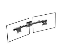 WALI Soporte de Pared para Monitor Doble, Adaptador de Soporte Individual a Doble, Brazo de Montaje Horizontal para 2 Pantallas de hasta 27 Pulgadas (012ARM), Color Negro