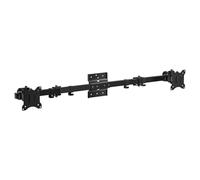 WALI Soporte de Pared para Monitor Dual de 17 a 38 Pulgadas, Brazo ultraancho para 2 monitores, Soporte de Pared Giratorio e inclinable para Ordenador con Orificios de Montaje de 75 x 75/100 x 100 cm