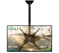 WALI - Soporte de techo ajustable compatible con la mayoría de pantallas LED, LCD, OLED y plasma de 26 a 65 pulgadas, hasta 50 kg, VESA 400 x 400 mm (CM2665), color negro