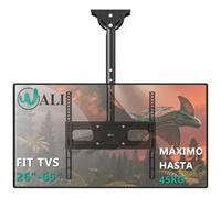 WALI Soporte de techo para TV de 26 a 65 pulgadas, soporte de techo de movimiento completo para la mayoría de televisores LED, LCD, OLED 4K de pantalla plana, hasta 90 libras, agujeros de montaje de