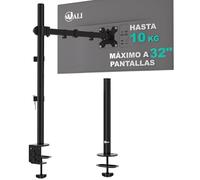 WALI Soporte Monitor para Pantallas LCD hasta 32 Pulgadas, Brazo Monitor de Escritorio para Pantallas de Monitor hasta10 kg, Altura Ajustable, VESA 75/100 mm, Negro