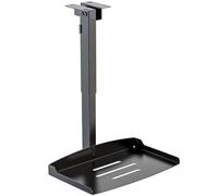 WALI Soporte para proyector Que soporta hasta 22 Libras, Altura Regulable, Soporte Universal para proyector o Soporte de Pared, sin instalación de Agujeros, gestión de Cables Oculta, Negro (PM-005-B)