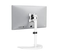 WALI Soporte para un Solo Monitor, Soporte de Escritorio Independiente con VESA 75 a 100, Montaje Totalmente Ajustable para una Pantalla de hasta 32 Pulgadas (MF001-W), Blanco