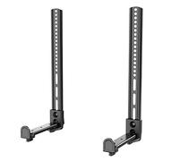 WALI Soporte universal para barra de sonido para montaje sobre o debajo de la TV con soporte de base antideslizante que de 1.6 a 7.2 pulgadas, hasta 33 libras. Barra de sonido (SBR203), negro
