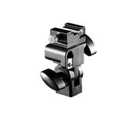 Walimex 17908 - Soporte para Flash y Paraguas (Base giratoria, con Conector 1/4" y 3/8"), Negro
