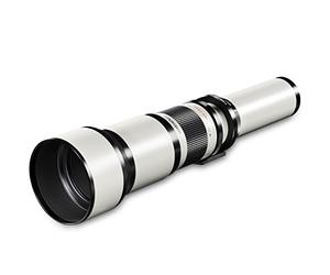 Walimex 650-1300 mm f/16 - Objetivo para cámara réflex (Distancia Focal 650-1300 mm, Apertura f/16, diámetro 95 mm), Color Negro y Blanco
