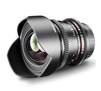 Walimex Pro 14mm 1:3,1 VCSC Objetivo Gran Angular (Incl. Parasol Fijo, IF, Anillo dentado, Apertura y Enfoque continuos) para Montura Compatible con Sony E, Negro