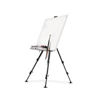 Walimex pro Caballete L 50-165cm, aluminio, adecuado como caballete de estudio, caballete de mesa y caballete de campo para lienzos de hasta HxD: 122x4cm, hasta 6 kg, con bolsa