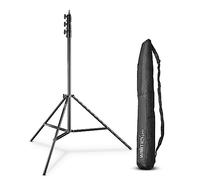Walimex pro AIR 355 Soporte de luz - Trípode con suspensión de aire, altura máx. 355 cm, carga 8 kg, alto y estable, aluminio, para estudio de fotografía o exterior con bolsa