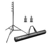 Walimex pro Air Jumbo 600 Soporte de Lámpara 600cm - Trípode Amortiguado de Aluminio 6m, Capacidad de Carga de 22,5 kg, Estable & Cómodo para Iluminación en Cine, Fotografía y Estudio, con Bolsa