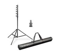 Walimex pro AIR Jumbo 730 soporte de lámpara 730cm - soporte de luz aluminio 7,3 m altura máxima 22,5 kg capacidad de carga, soporte de luz estable y cómodo para estudio de fotografía, con bolsa