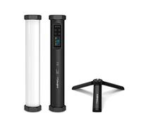 Walimex pro Barra de luz pequeña M10 iluminación de vídeo Bicolor y RGB de Espectro Completo lámpara de vídeo magnética, Foco de Estudio con 9 Efectos