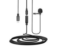 walimex pro Boya M2 Micrófono de Solapa para iOS, Potente Mic lavalier 50 Hz/ 20 kHz Externo con Cable Adaptador Lightning para Aplicaciones de vídeo y Audio