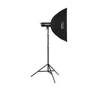 Walimex Pro Campaigner 600 HS Set Single - Flash de Estudio de 600 WS con Receptor de 2,4 GHz, rápido Tiempo de Quemado, luz LED de Modelado, Panel de Control fácil de Usar, Acabado de Aluminio