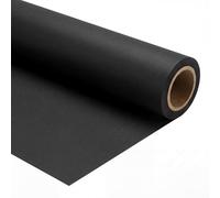 Walimex pro Cartón de Fondo 2,60 x 10 m Negro, Fondo fotográfico Robusto 160 g/m², telón de Fondo para Estudio fotográfico, antirreflectante, Resistente, Ideal para fotografía de Producto