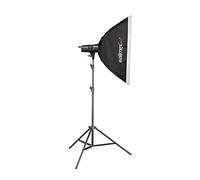 Walimex pro Emerger 200 Set Single - luz de Estudio de 200 WS con Receptor de 2,4 GHz, Corto Tiempo de Recarga, luz LED de Modelado, 16 Canales y 4 Grupos, compacta y portátil