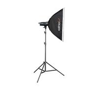 Walimex pro Emerger 400 Set Single - luz de Estudio de 400 WS con Receptor de 2,4 GHz, Corto Tiempo de Recarga, luz LED de Modelado, 16 Canales y 4 Grupos, compacta y portátil