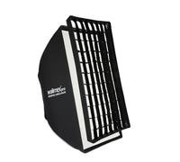 Walimex pro Essential Softbox 60 x 90 cm, Giratorio 360°, fácil Montaje, Incluye Rejilla, Adaptador Bowens y Bolsa de Transporte, Ideal para fotografía de Productos y Personas