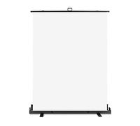 Walimex pro Fondo fotográfico Enrollable Blanco 155 x 200 cm telón con Caja de Transporte Sistema Panel para Estudio fotográfico, Lienzo sin Arrugas Ideal para Recortes y fotografía High-Key