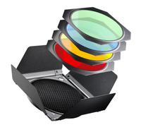 Walimex Pro - Juego de filtros (Azul, Verde, Rojo, Amarillo) (12514)
