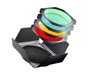 Walimex Pro - Juego de filtros (Azul, Verde, Rojo, Amarillo) (12514)