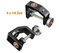 Walimex pro KX-25 - Abrazadera de trípode con Cabeza de Bola - Abrazadera de Flash de Aluminio Extensible Columna Central de 12,5 a 20 cm para cámara de Luces LED de Montaje para trípode, Placa de