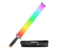 Walimex pro LED Rainbow RGB Stick 18W - Barra de luz LED con Espectro RGB, Control por App, CRI y TLCI 97+, Tres Tornillos de 1/4", Funciona con Fuente de alimentación o baterías NP-F
