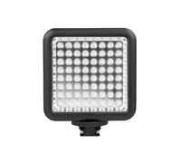 Walimex Pro Luz de vídeo con 64 LED, 6 W, iluminación de cámara regulable de forma continua, luz fotográfica ampliable con sistema de conexión, luz de vídeo para cámaras de acción, videocámaras y DSLR