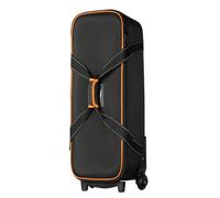 Walimex Pro - Maletín de Transporte con Carretilla o Bolso de Estudio (tamaño S), Negro y Naranja